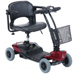 ST1 Lightweight mobility scooter in ruby red
