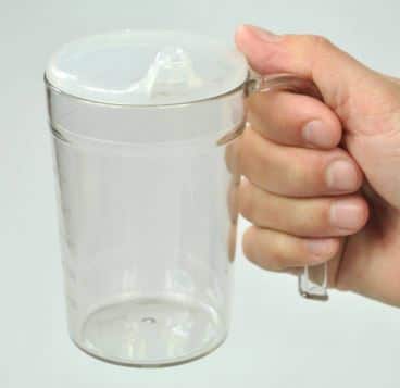 Clear Drinking Mug With Handle and 2 Lids - Easy Mobility Services