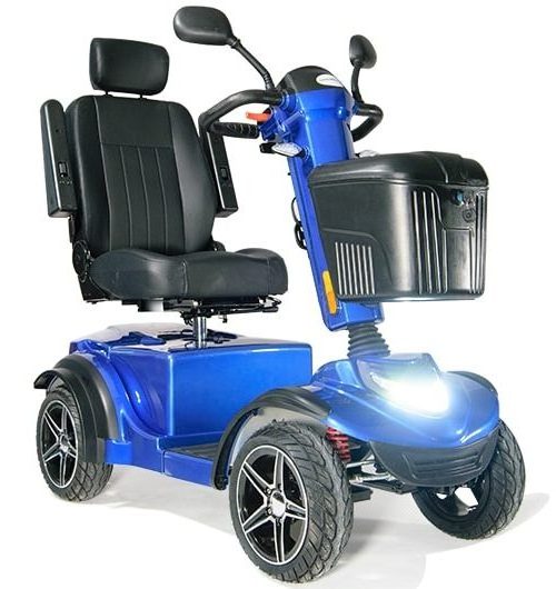 Ignite mini powered wheelchair in blue Ignite mini powered wheelchair in blue