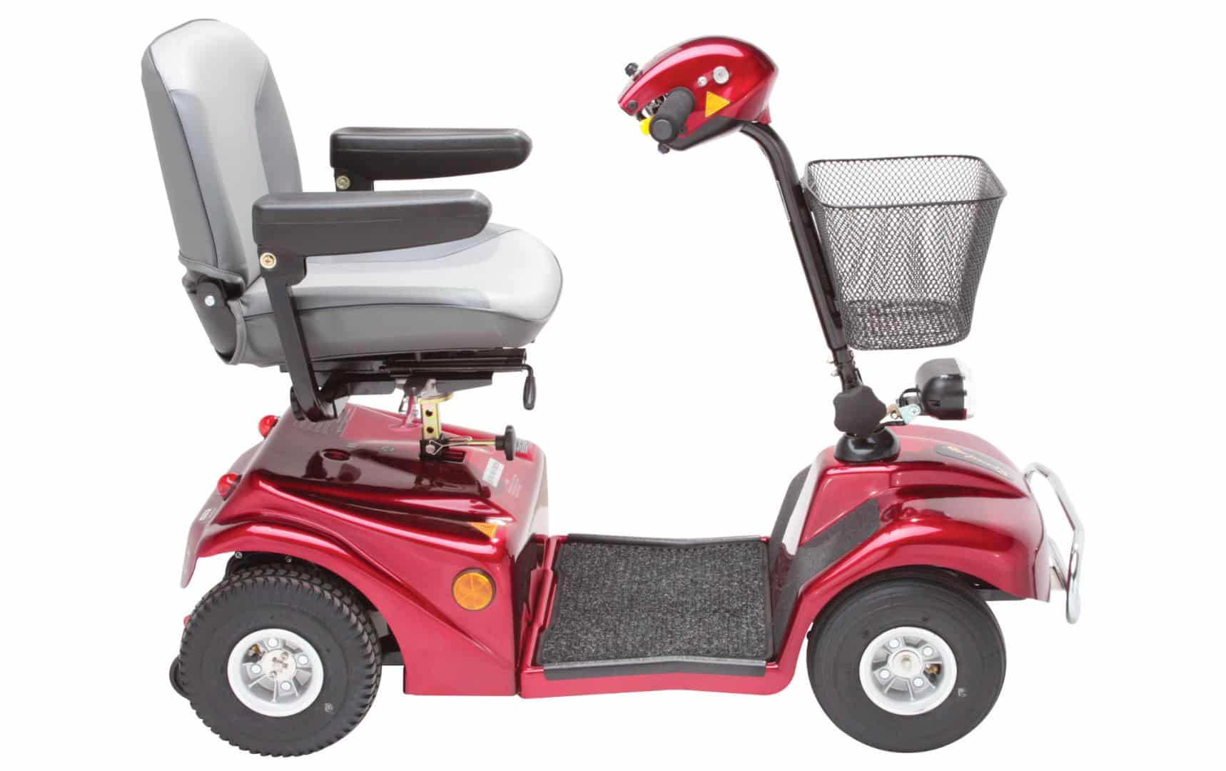 Rascal 388S midweight mobility scooter side view Rascal 388S midweight mobility scooter side view